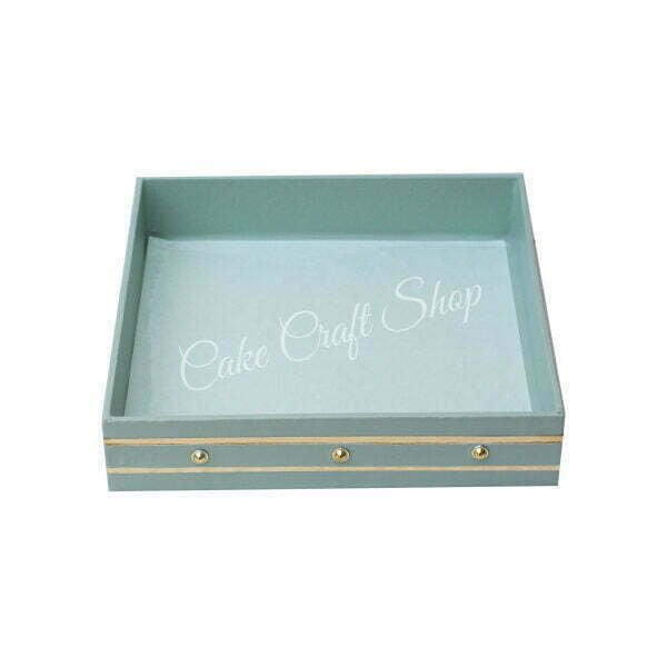 Leatherette Hamper Tray (10x10x2in) Turquoise Green