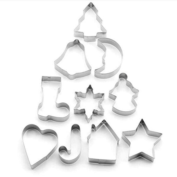 Christmas Cookie Cutter Set Of 10 (Small)