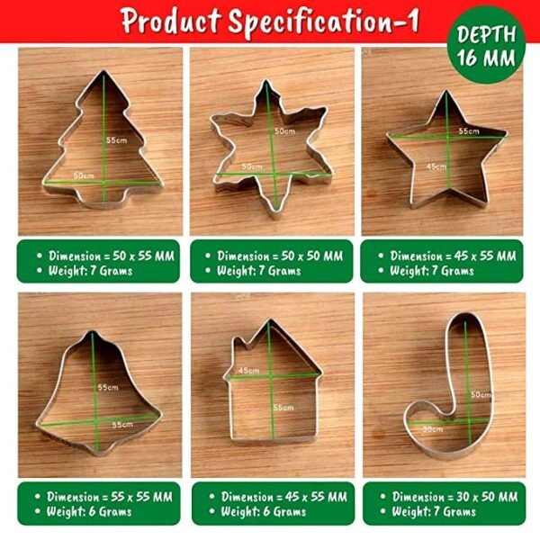 Christmas Cookie Cutter Set Of 10 (Small)